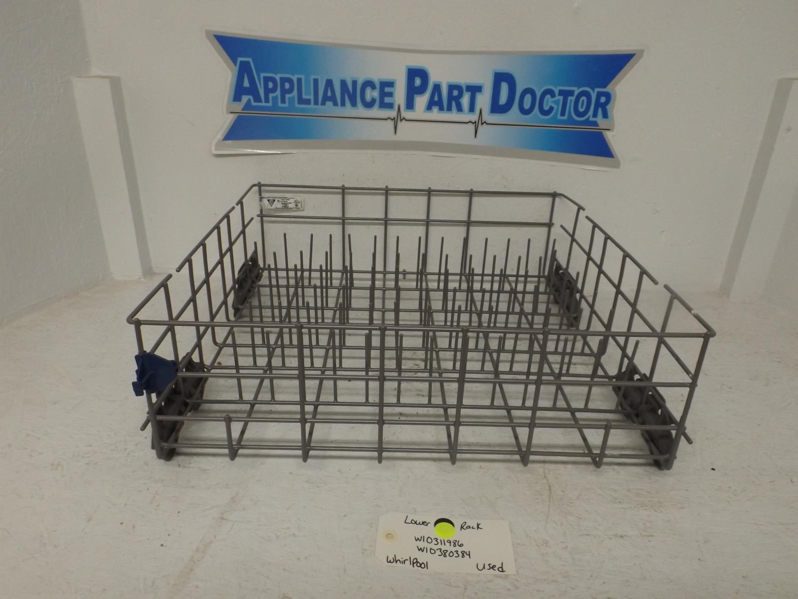 Whirlpool Dishwasher W10311986 W10380384 Lower Rack Used Whirlpool Dishwasher W10311986 W10380384 Lower Rack Used
